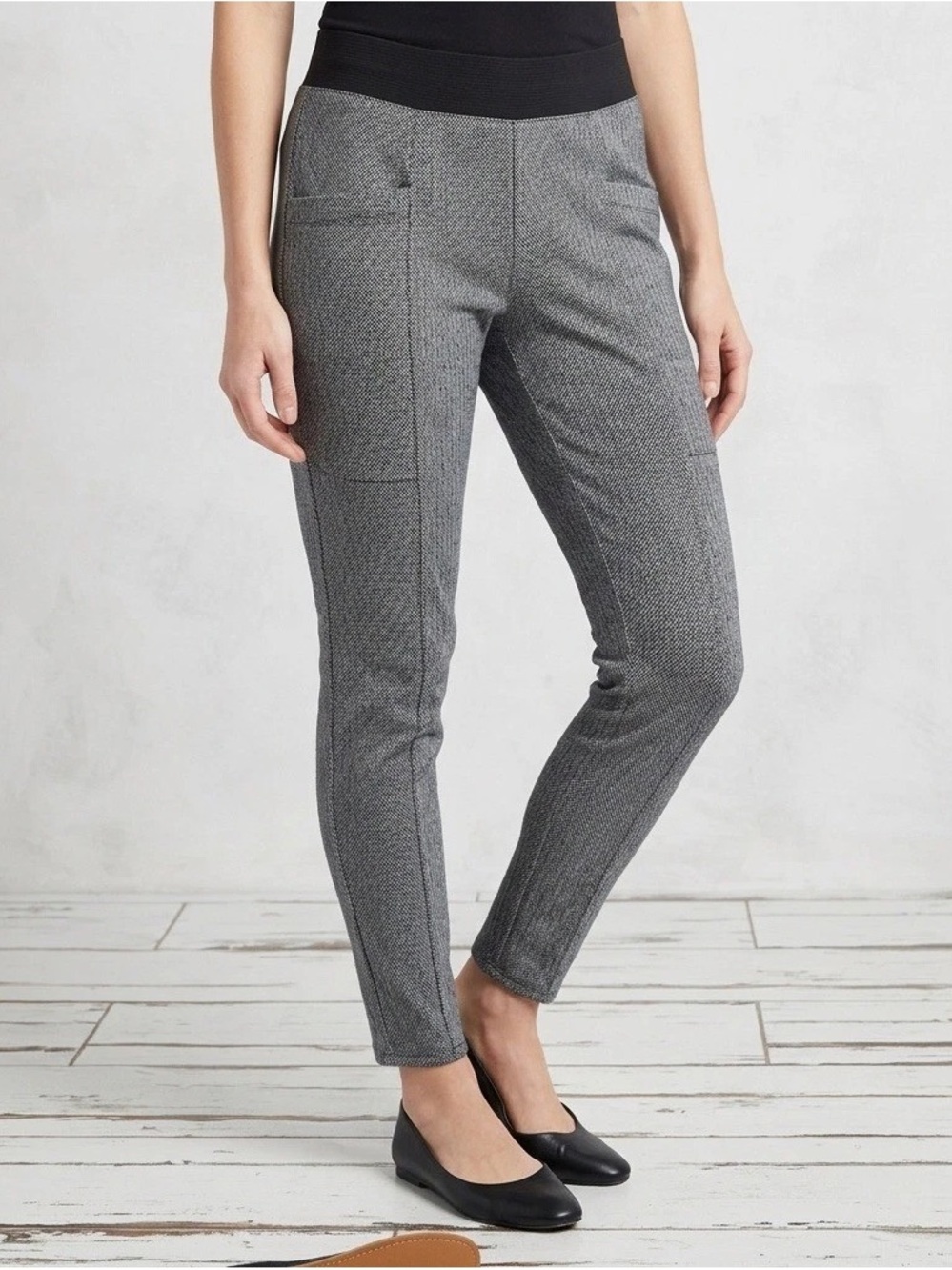 NWT Banana Republic Herringbone High-Rise Leggings Grey Small Slim Skinny Pant